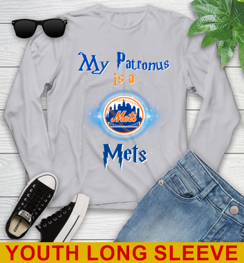 MLB Baseball Harry Potter My Patronus Is A New York Mets Youth Long Sleeve 5