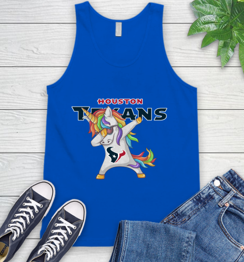 Houston Texans NFL Football Funny Unicorn Dabbing Sports Tank Top 5