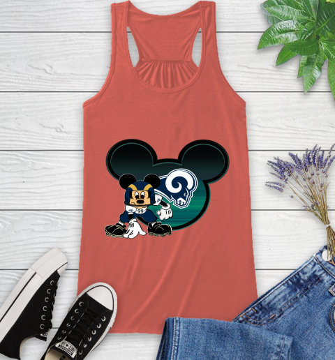 NFL Los Angeles Rams Mickey Mouse Disney Football T Shirt Racerback Tank 4