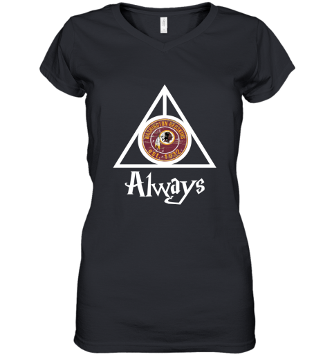 Always Love The Washington Redskins x Harry Potter Mashup Women's V-Neck T-Shirt
