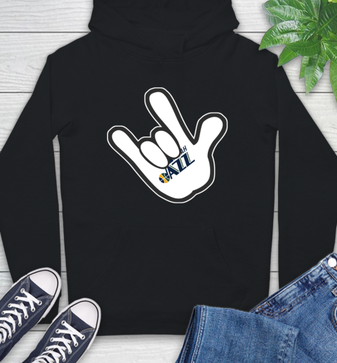 Utah Jazz NBA Basketball Mickey Rock Hand Disney Hoodie 2