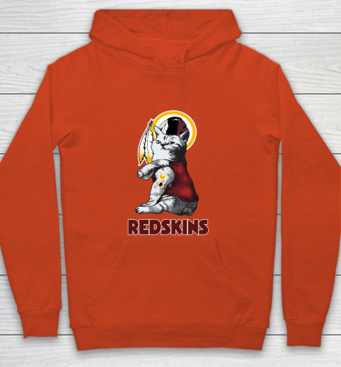 NFL Football My Cat Loves Washington Redskins Youth Hoodie 3