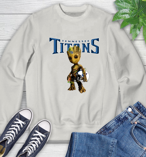 Tennessee Titans NFL Football Groot Marvel Guardians Of The Galaxy Sweatshirt 12