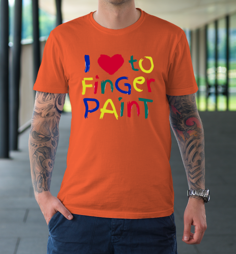 I Heart Love To Finger Paint I'm Paint Cute Couple Valentine T-Shirt 2