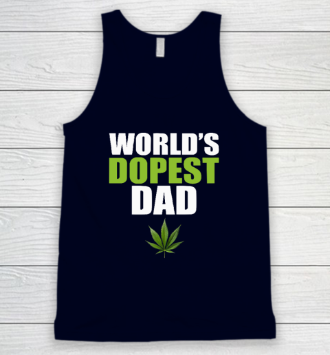 World's Dopest Dad Marijuana Tank Top 2