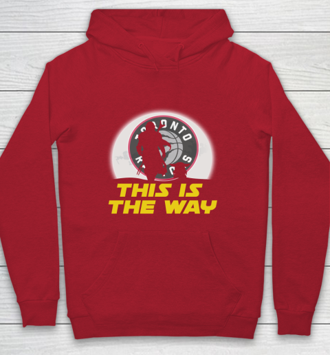 Toronto Raptors NBA Basketball Star Wars Yoda And Mandalorian This Is The Way Youth Hoodie 7