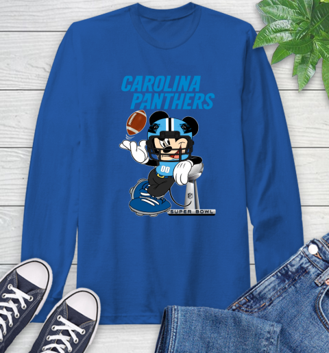 NFL Carolina Panthers Mickey Mouse Disney Super Bowl Football T Shirt Long Sleeve T-Shirt 9