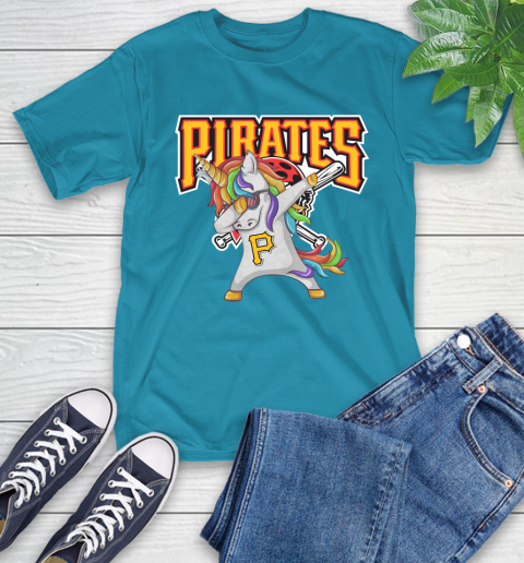 Pittsburgh Pirates MLB Baseball Funny Unicorn Dabbing Sports T-Shirt 8