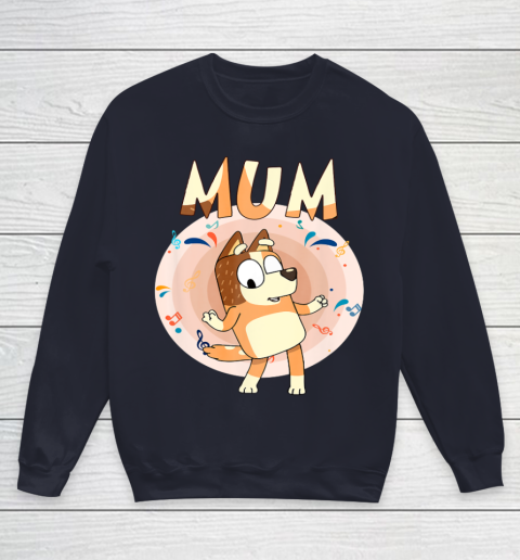 Bluey Dad Mom Funny Family Mother's Day Youth Sweatshirt 3