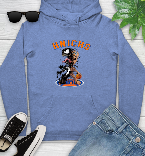 NBA New York Knicks Basketball Venom Groot Guardians Of The Galaxy Youth Hoodie 12
