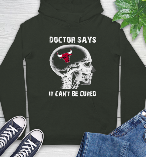 NBA Chicago Bulls Basketball Skull It Can't Be Cured Shirt Hoodie 12