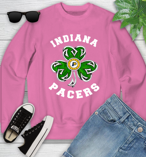 NBA Indiana Pacers Three Leaf Clover St Patrick's Day Basketball Sports Youth Sweatshirt 6