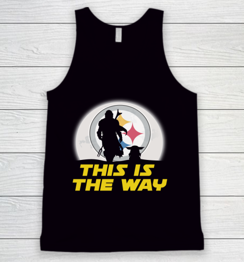 Pittsburgh Steelers NFL Football Star Wars Yoda And Mandalorian This Is The Way Tank Top