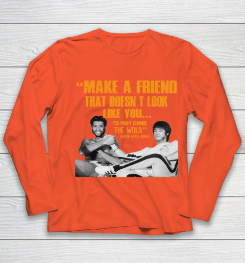 Kareem Abdul Jabbar Shirt Make A Friend That Doesn't Look Like You Youth Long Sleeve 3