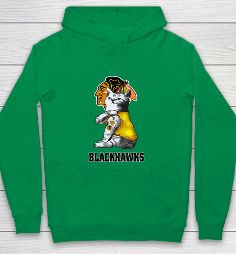 NHL My Cat Loves Chicago Blackhawks Hockey Youth Hoodie 4