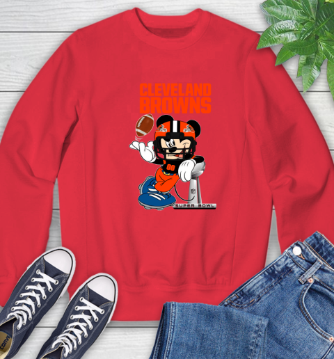 NFL Cleveland Browns Mickey Mouse Disney Super Bowl Football T Shirt Sweatshirt 10