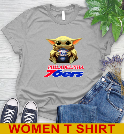 NBA Basketball Philadelphia 76ers Star Wars Baby Yoda Shirt 93