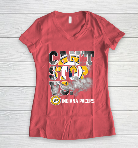 NBA Indiana Pacers Basketball Can't Stop Vs Women's V-Neck T-Shirt 4