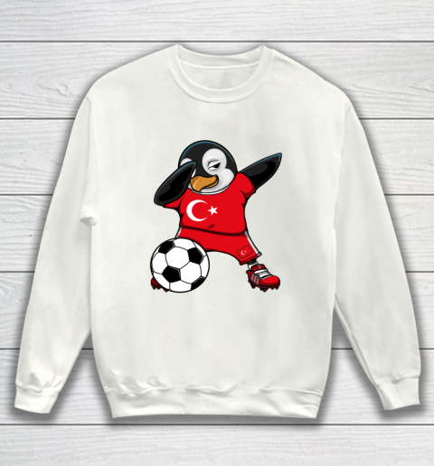 Dabbing Penguin Turkey Soccer Fans Jersey Football Lovers Sweatshirt