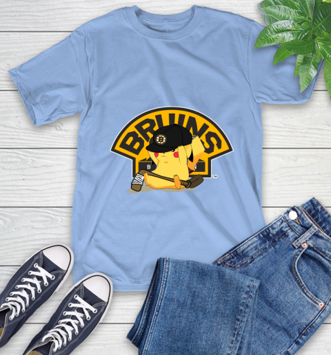 NHL Pikachu Hockey Sports Boston Bruins T-Shirt 11