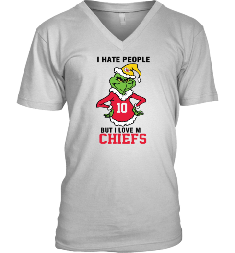 I Hate People But I Love My Kansas City V-Neck T-Shirt
