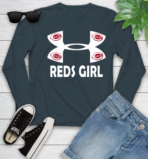 MLB Cincinnati Reds Under Armour Baseball Sports Youth Long Sleeve 9