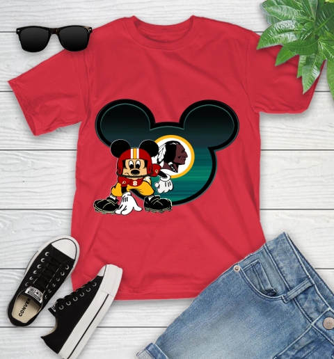 NFL Washington Redskins Mickey Mouse Disney Football T Shirt Youth T-Shirt 10