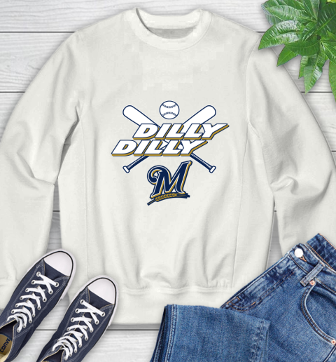 MLB Milwaukee Brewers Dilly Dilly Baseball Sports Sweatshirt