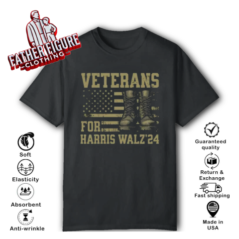 Veterans For Harris Walz '24 T-Shirt