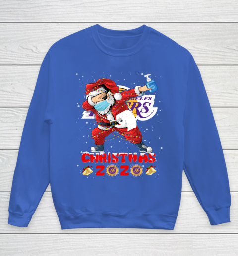 Los Angeles Lakers Funny Santa Claus Dabbing Christmas 2020 NBA Youth Sweatshirt 6