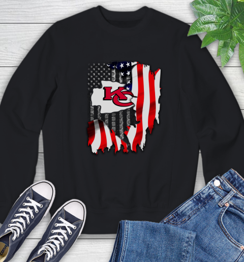 Kansas City Chiefs NFL Football American Flag Sweatshirt