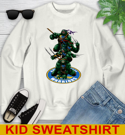 NBA Basketball Golden State Warriors Teenage Mutant Ninja Turtles Shirt Youth Sweatshirt