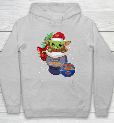 New York Knicks Christmas Baby Yoda Star Wars Funny Happy NBA Hoodie 6