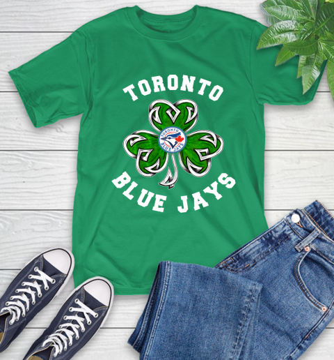 MLB Toronto Blue Jays Three Leaf Clover St Patrick's Day Baseball Sports T-Shirt 7