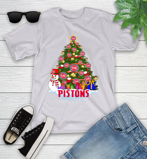 Detroit Pistons Merry Christmas NBA Basketball Sports Youth T-Shirt 4