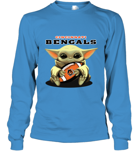 Baby Yoda Loves The Cincinnati Bengals Star Wars NFL Women's T-Shirt 