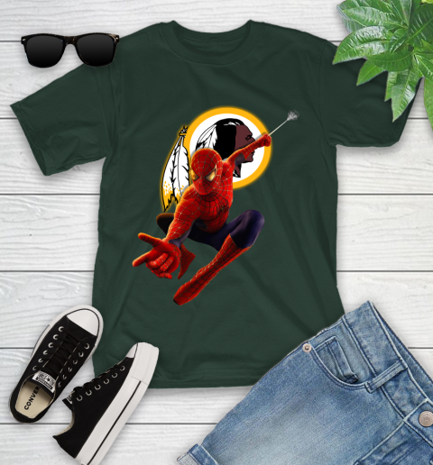 NFL Spider Man Avengers Endgame Football Washington Redskins Youth T-Shirt 5