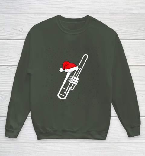 Christmas Gift Trombone Santa Trombone Funny Xmas Pajama Youth Sweatshirt 8