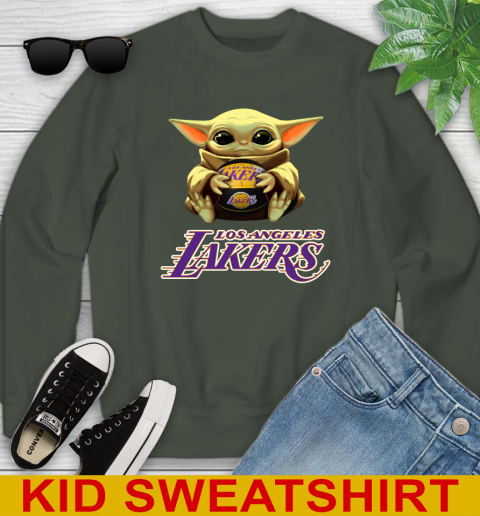 NBA Basketball Los Angeles Lakers Star Wars Baby Yoda Shirt 121