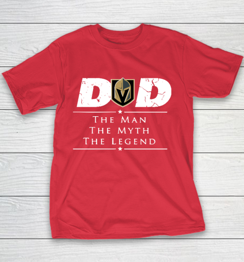 Vegas Golden Knights NHL Ice Hockey Dad The Man The Myth The Legend Youth T-Shirt 7