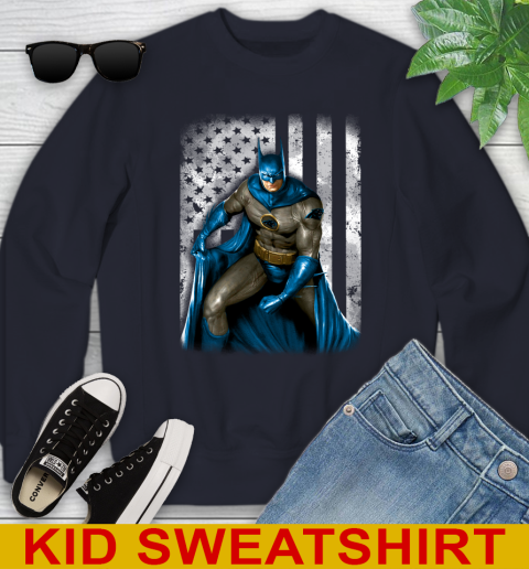 Carolina Panthers NFL Football Batman DC American Flag Shirt Youth Sweatshirt 2