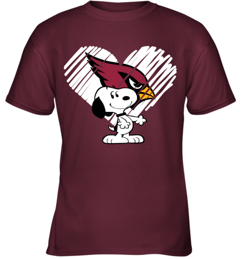 dx7s happy christmas with arizona cardinals snoopy youth t shirt 26 front maroon