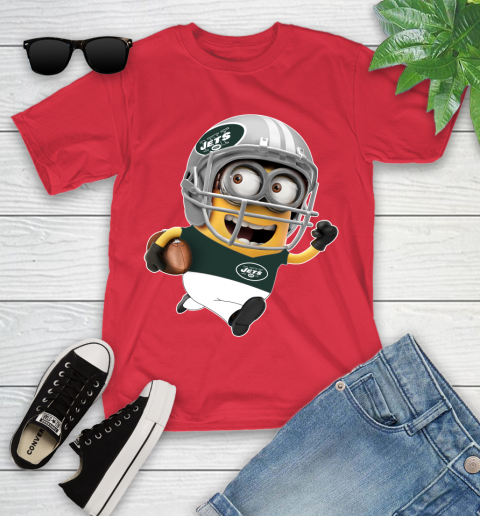 NFL New York Jets Minions Disney Football Sports Youth T-Shirt 10
