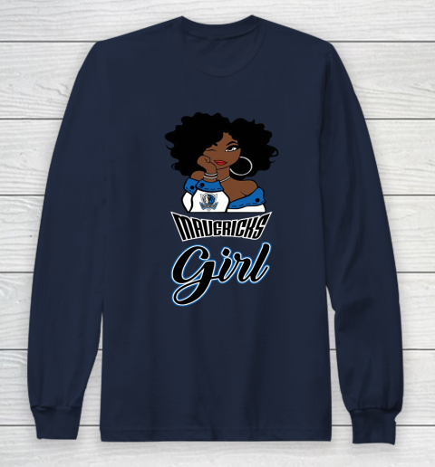 Dallas Mavericks Girl NBA Long Sleeve T-Shirt 4