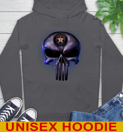 Houston Astros MLB Baseball Punisher Skull Sports Hoodie 7