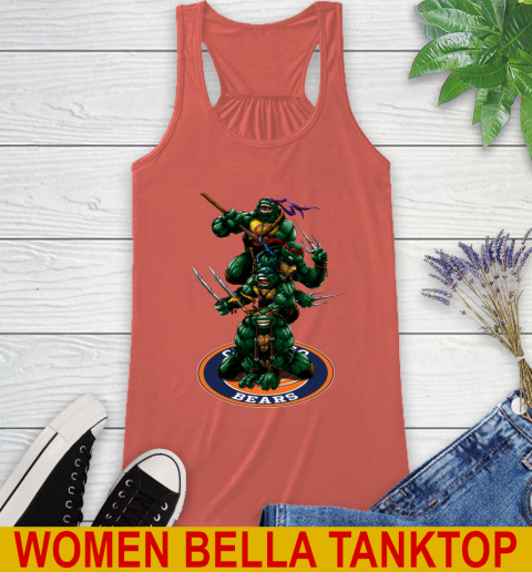 NFL Football Chicago Bears Teenage Mutant Ninja Turtles Shirt Racerback Tank 5 NFL Football Chicago Bears Teenage Mutant Ninja Turtles Shirt Racerback Tank - Image 5