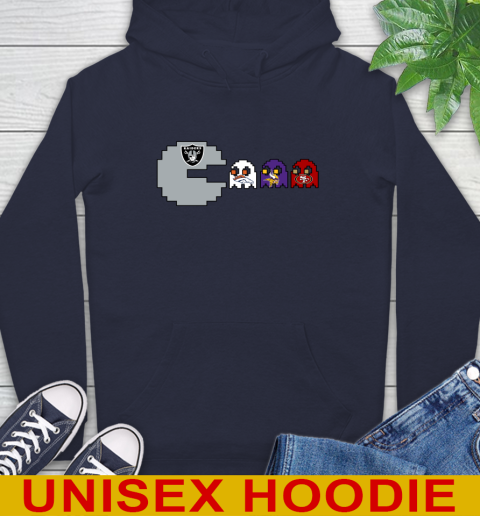 Oakland Raiders NFL Football Pac Man Champion Hoodie 5 Oakland Raiders NFL Football Pac Man Champion Hoodie - Image 5