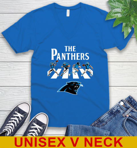 NFL Football Carolina Panthers The Beatles Rock Band Shirt V-Neck T-Shirt 5