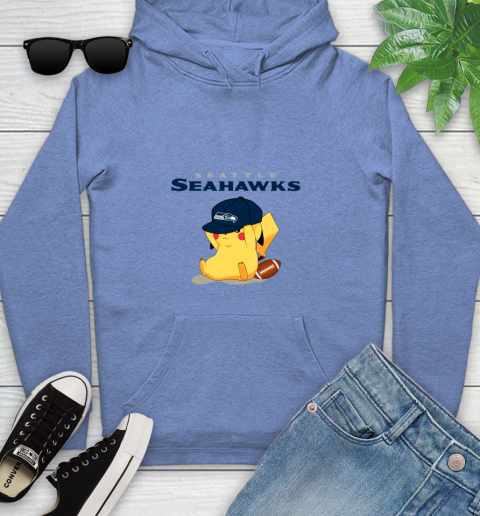 NFL Pikachu Football Seattle Seahawks Youth Hoodie 12