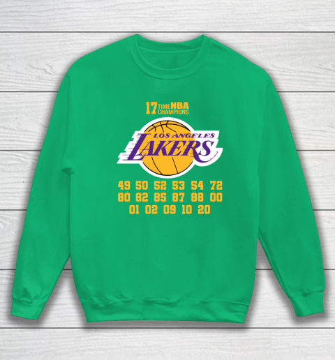 Los Angeles Lakers Finals Champions 17 Time Nba Champions Sweatshirt 5